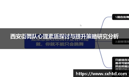 西安街舞队心理素质探讨与提升策略研究分析