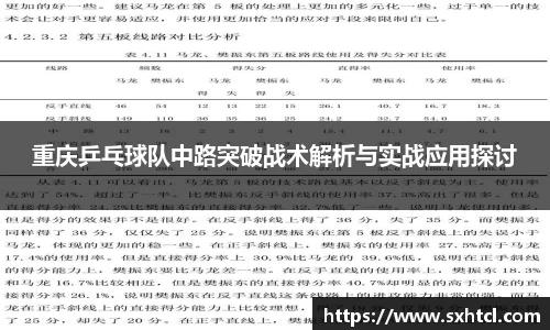 重庆乒乓球队中路突破战术解析与实战应用探讨